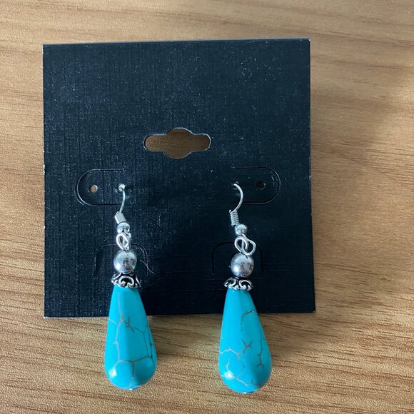 Turquoise Drop Earrings - Picture 5 of 5